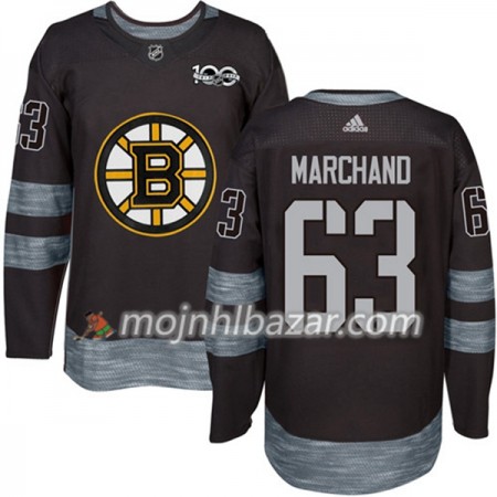 Dresovi Boston Bruins Brad Marchand 63 1917-2017 100th Anniversary Adidas Crna Authentic - Muške